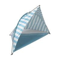 Strandtent - blauw/wit - 220x120 cm - thumbnail
