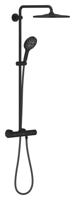 Grohe Rainshower douchesysteem thermostatisch met handdouche 3 straalsoorten phantom black 22119kf0 - thumbnail