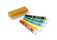 Crayola dry wipeoffs stiften met wisser, 5st. - thumbnail