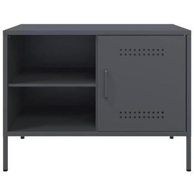 Tv-meubelen 2 st 68x39x50,5 cm staal antracietkleurig