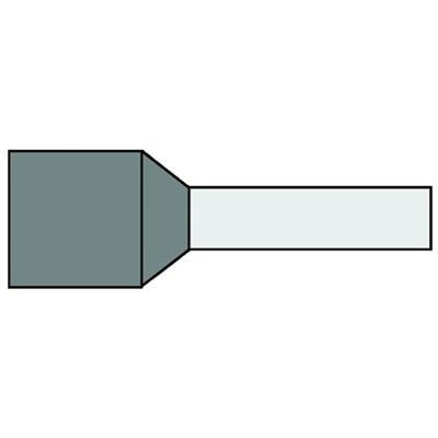 Adereindhuls 0,14qmm Grijs penlengte = 6mm Geïsoleerde
