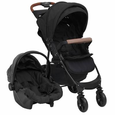 Kinderwagen 3-in-1 staal antracietkleurig