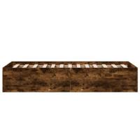 Bedframe zonder matras hout gerookt eikenkleurig 75x190 cm - thumbnail