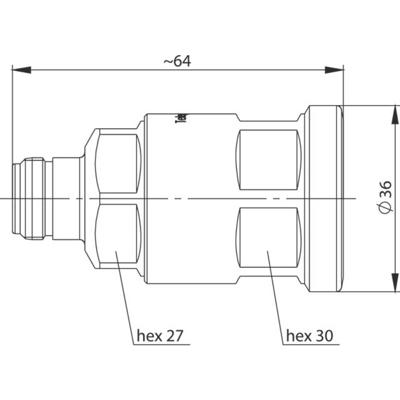Telegärtner 100024032 100024032 N-connector Koppeling, recht 50 Ω 1 stuk(s)