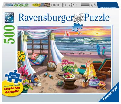 Ravensburger legpuzzel strandavond, 500st. Ravensburger legpuzzel strandavond, 500st.