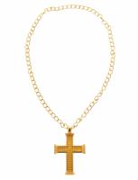 Halsketting met kruis goud - thumbnail