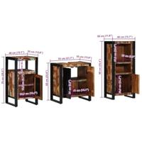 Badkamermeubelset met plank 3 pcs Multikleur 55 x 35 x 60 cm - thumbnail