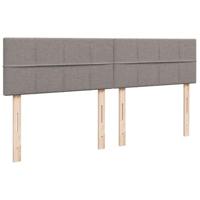 Boxspring met matras stof taupe 200x200 cm - thumbnail