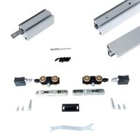 Xperta set 6m rail - alu - wand z. vloerpl. - Enkele deur - Deurdikte 50-55mm - inbouw auto fix - thumbnail