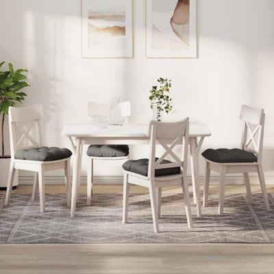 VidaXL Zitkussens 4 pcs lichtgrijs 45 x 45 cm katoen stof