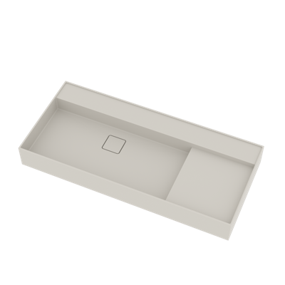 Opbouw Waskom Ideavit Solidbliss 100x45x12 cm Solid Surface Mat Wit Ideavit