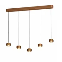 Freelight Hanglamp Cosmo 5 lichts L 120 cm comfortlift brons goud - thumbnail