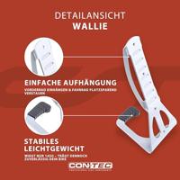 CONTEC fiets-wandhouder "wallie" ct storage hook wallmount, frontwheel - thumbnail