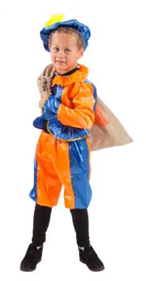 Folat Pietenpak Junior Polyester Oranje/blauw Maat 116-134