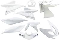 Plaatset 9-delig Edge voor Yamaha Aerox tot bouwjaar 2014 - glanzend wit - thumbnail