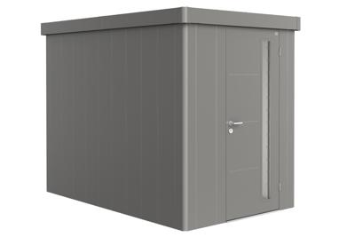 Biohort Neo 3A metalen tuinhuis enkele deur kwartsgrijs 3A 180x292 cm- Plat dak- Metaal- Biohort