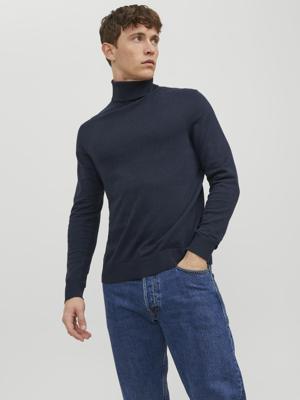 Jack - Jones Jjeemil Knit Roll Neck Noos Trui Navy Blazer