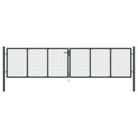 Gaaspoort 400x150 cm gegalvaniseerd staal grijs - thumbnail