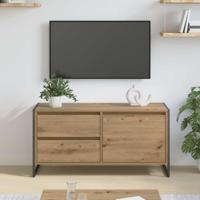 TV-kast Ambachtelijk eiken 100 x 36 x 49.5 cm Bewerkt hout - thumbnail