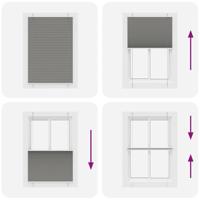 Pliss rolgordijn 90x150 cm stofbreedte 89,4 cm antraciet - thumbnail