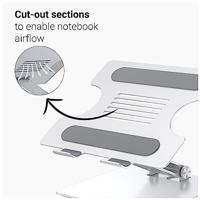 Desq laptopstandaard voor laptops tot 15,6 inch, zilver - thumbnail