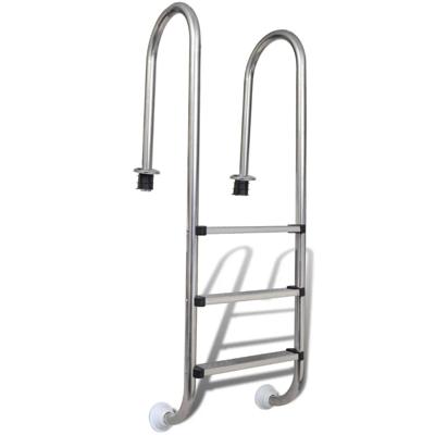VidaXL Zwembadladder met 3 sporten 120 cm roestvrij staal 304