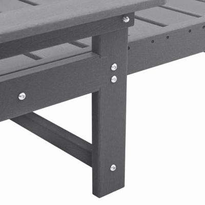 Ligstoel 2 pcs Lichtgrijs 195,5 x 53 x 98,5 cm Polyetheen