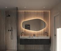 Spiegel Hipp Design SPV 21000 Organisch Met Verlichting Incl. Spiegelverwarming (Alle Maten) - thumbnail