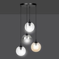 NADUVI Collection Glazen hanglamp eetkamer Cosmo rond 4-lichts - thumbnail