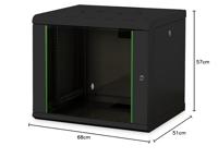 Digitus DN-19 09-U-SW 19inch-wandkast (b x h x d) 600 x 509 x 450 mm 9 HE Zwart (RAL 9005) - thumbnail