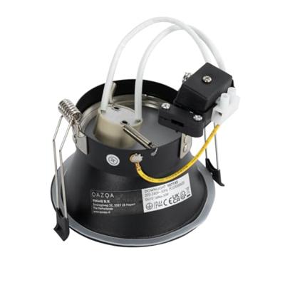 QAZQA Moderne inbouwspot zwart AR70 IP44 - Dept