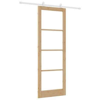 Schuifdeur ORKDAL Bruin 83 x 232 cm Hout en metaal