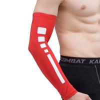 Mannen Outdoor sporten elastische ademend anti-slip elleboog Arm mouw UV Protective Gear maat: XL (rood) - thumbnail