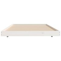 Bedframe zonder matras massief grenenhout wit 90x200 cm - thumbnail