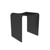 ZEZA Solid Badkamerkrukje - 40x30x43cm - solid surface - mat zwart FS710-400 Black - thumbnail