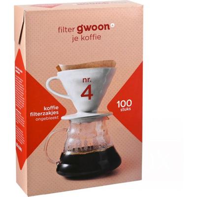 G'woon 149295 Koffiefilterzakjes bruin - 100 stuks
