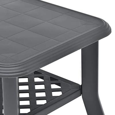 VidaXL Salontafel 90x60x46 cm kunststof antraciet VidaXL Salontafel 90x60x46 cm kunststof antraciet