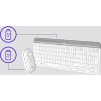 Logitech - MK470 Ultraslank draadloos toetsenbord + muis en stil draadloos systeem - Compacte en platte lay-out - 2,4 GHz USB-ontvanger - thumbnail