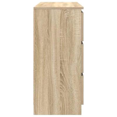 Dressoir 100x35x76 cm bewerkt hout sonoma eikenkleurig Dressoir 100x35x76 cm bewerkt hout sonoma eikenkleurig