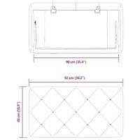 Hoofdbordkussen 90 cm velvet lichtgrijs - thumbnail