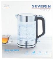 Severin WK3420 Glaswaterkoker 1.7L 2200W RVS/Zwart - thumbnail