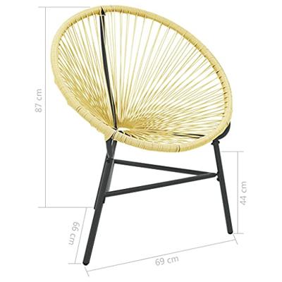 VidaXL Tuinstoel acapulco poly rattan beige