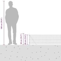 VidaXL Afrasteringspaal grijs 10 x 0,4 m (25 x 25 mm gaas) - thumbnail