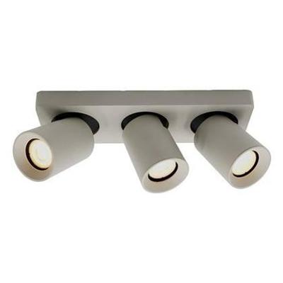 Artdelight - Megano - Opbouwspot 3 lichts Zijdegrijs