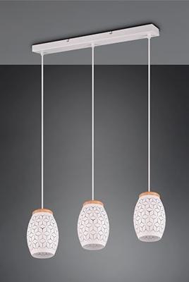 Trio Witte hanglampBidar 3-lichts - R31573031
