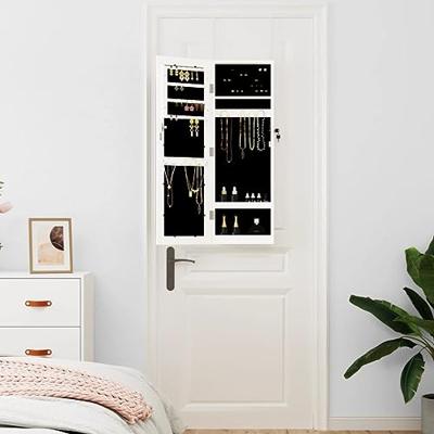 VidaXL Sieradenkast met spiegel wandgemonteerd 30x8,5x90 cm wit