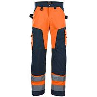 Blåkläder Werkbroek High-Vis zonder spijkerzakken 15661811 | High Vis Oranje/Marineblauw | Maat 52 - 7330509413463 - thumbnail