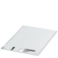 Phoenix Contact 0829255 US-TM 100 Klemmarkering Montagemethode: Vastklemmen Markeringsvlak: 10 x 9.80 mm Wit Aantal markeringen: 130 10 stuk(s) - thumbnail