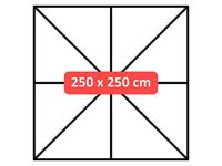 Zweefparasol Libra Vierkant 250x250cm - Grijs - thumbnail
