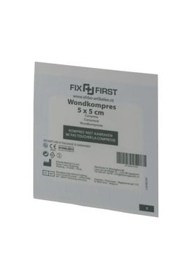 Gaascompres fixfirst steriel 5x5cm